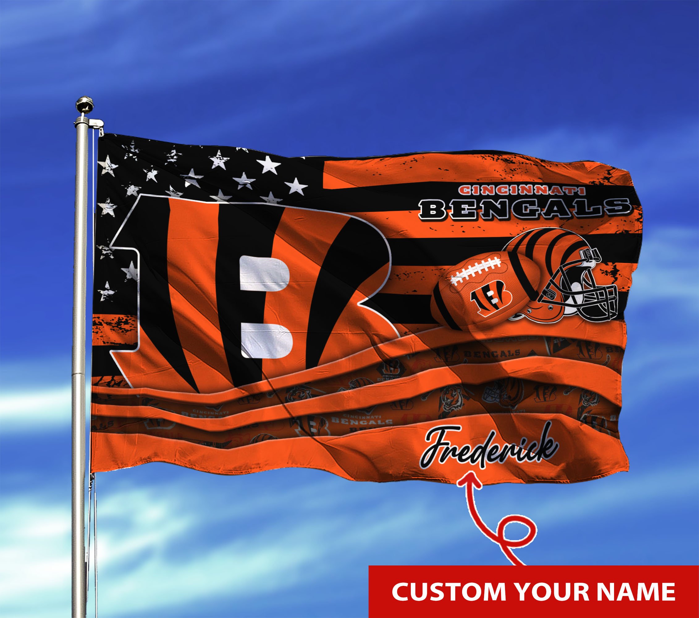 Cincinnati Bengals Custom Flag3x5ft For This Season TU26897